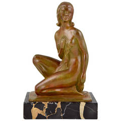 Art Deco Bronze Sculpture of a Nude by Kovats, 1925 Original