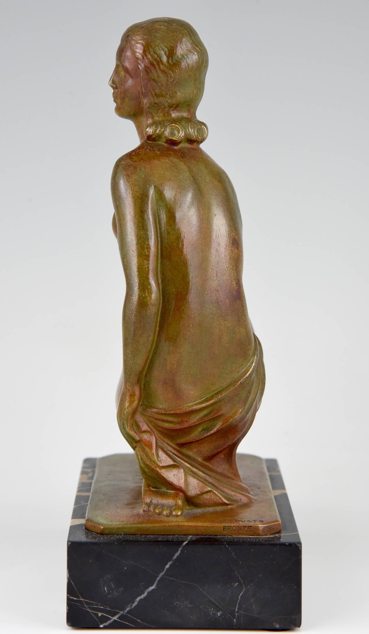 Early 20th Century Art Deco Bronze Sculpture of a Nude by Kovats, 1925 Original