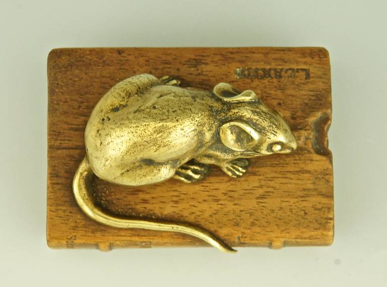 Antique Bronze of a Mouse on a Book by L. Carvin, Susse Freres, circa 1900 1