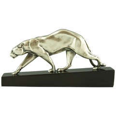 Art Deco Bronze eines schreitenden Panthers von Maurice Prost für Susse Freres 1925