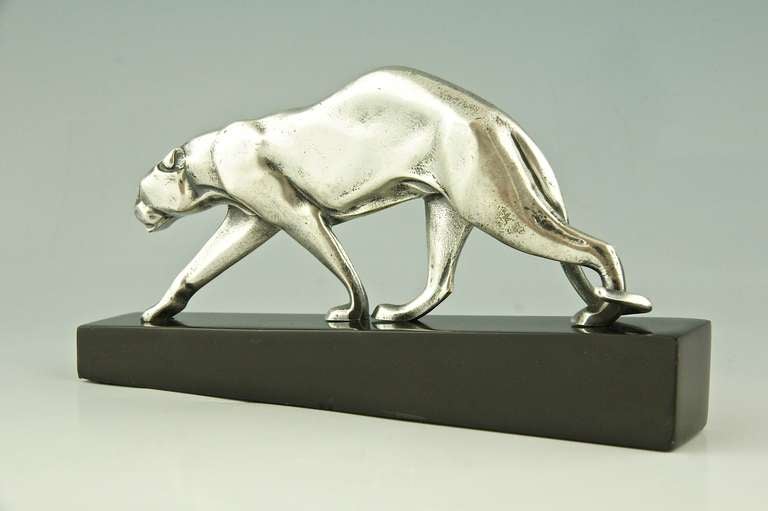 French Art Deco Bronze of Walking Panther by Maurice Prost for Susse Freres 1925