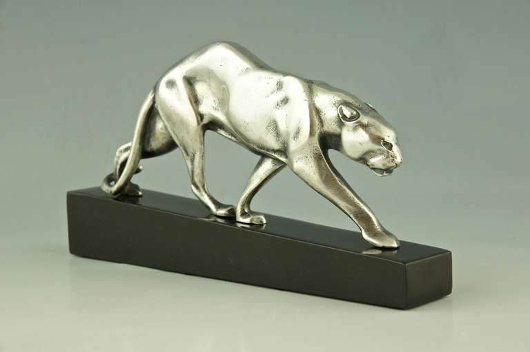 Art Deco Bronze of Walking Panther by Maurice Prost for Susse Freres 1925 1