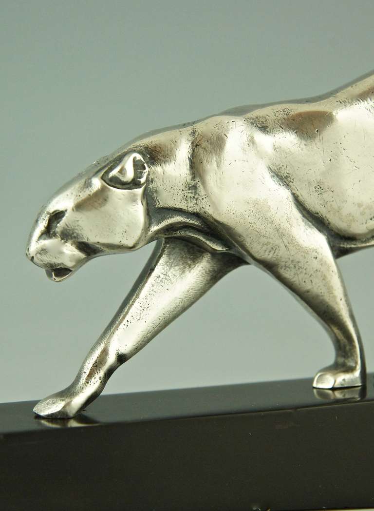 20th Century Art Deco Bronze of Walking Panther by Maurice Prost for Susse Freres 1925
