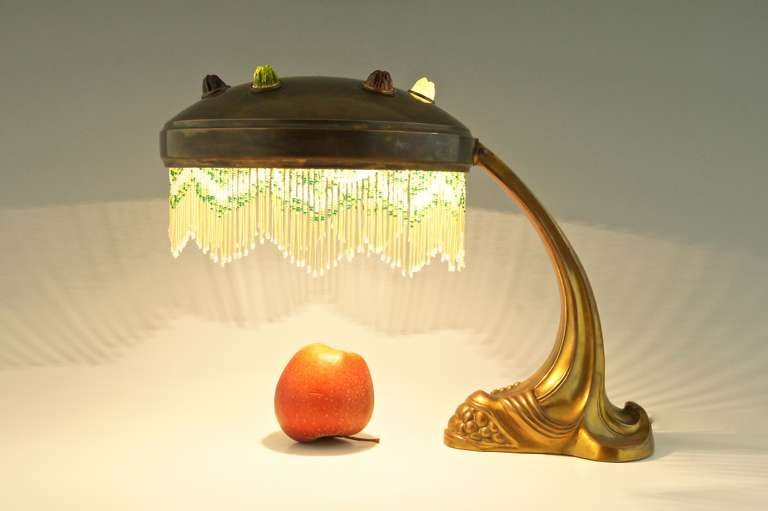 A French Art Nouveau Piano of Desk Lamp, ca. 1900. In Good Condition In Antwerp, BE