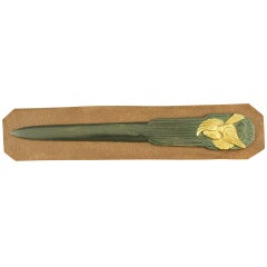 Antique Art Deco Bronze Letter Opener By Vitello.