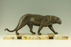 Impressive French Art Deco sculpture of a walking panther.