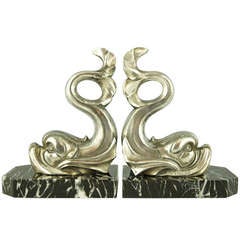Art Deco Fish Bookends Signed by Franjou