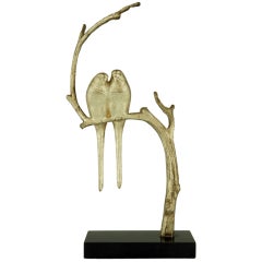Art Deco Bronze Birds on a Branch by Becquerel, Susse Frères