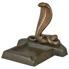 Art Deco Cobra Ashtray by Pichegru 1930