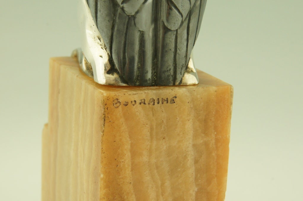 Art Deco Bronze Marabou Stork Bookends by M. Bouraine 5