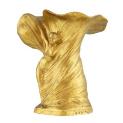 Art Nouveau bronze vase by H. St. Lerche.