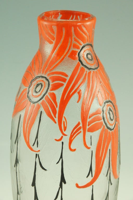 Art Deco vase by Legras, France. 4