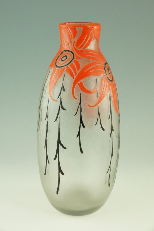 Art Deco vase by Legras, France. In Good Condition In Antwerp, BE