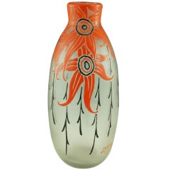 Art Deco vase by Legras, France.