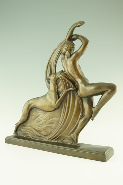 Dancer with borzoi by Abel R. Philippe