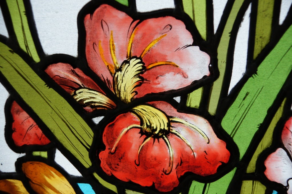 art nouveau stained glass windows