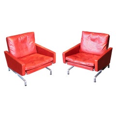 Pair of PK31 armchairs by Poul Kjaerholm