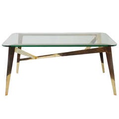 Glass and Brass Table