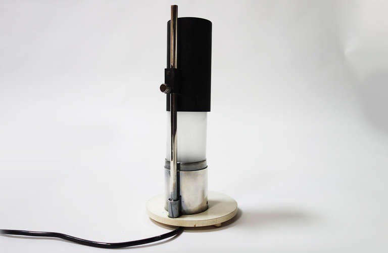 Steel Pair of Desk Lamps by Angelo Lelli