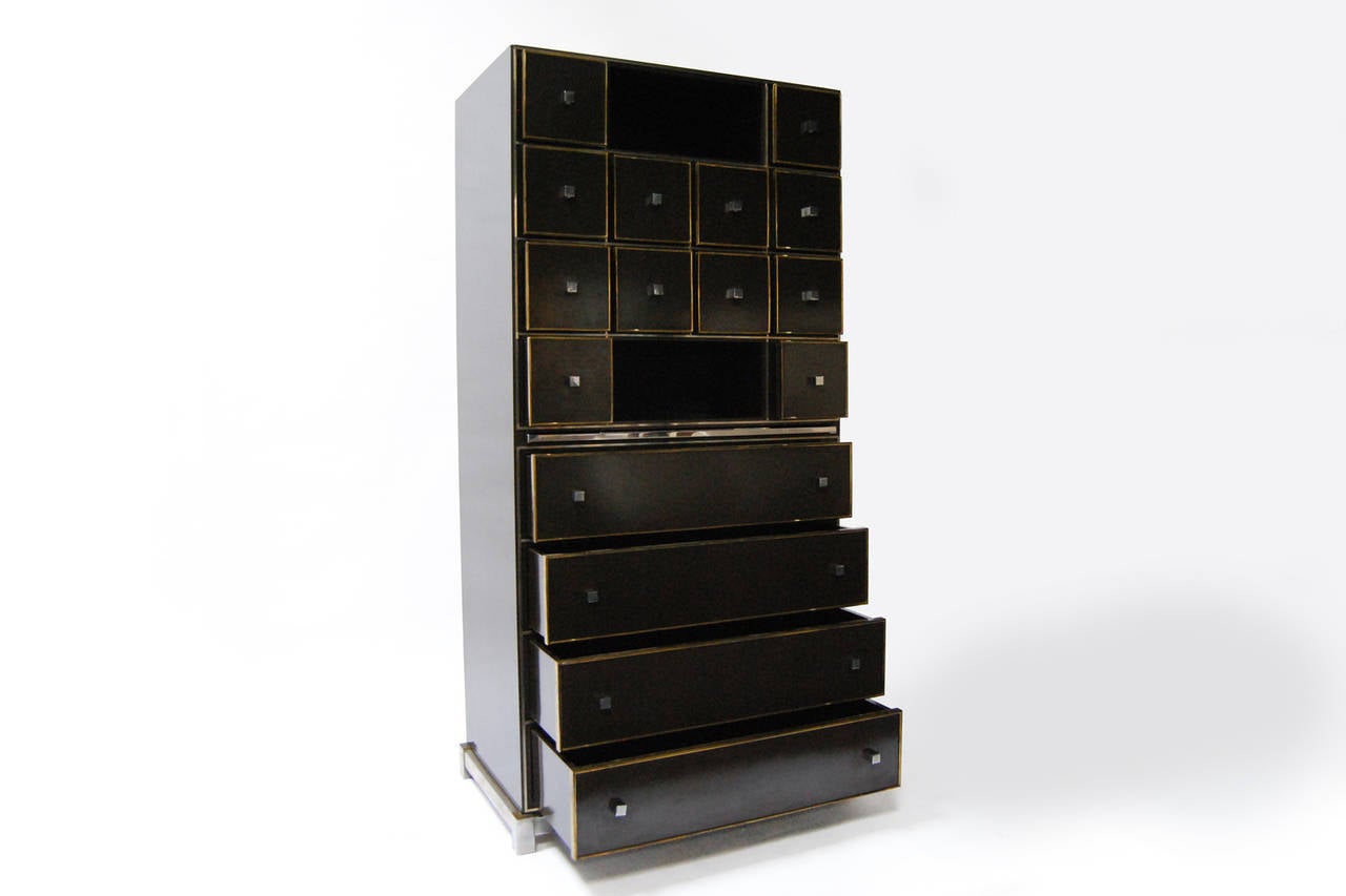 Elegant Lacquered Cabinet by Guy Lefevre for Maison Jansen 2