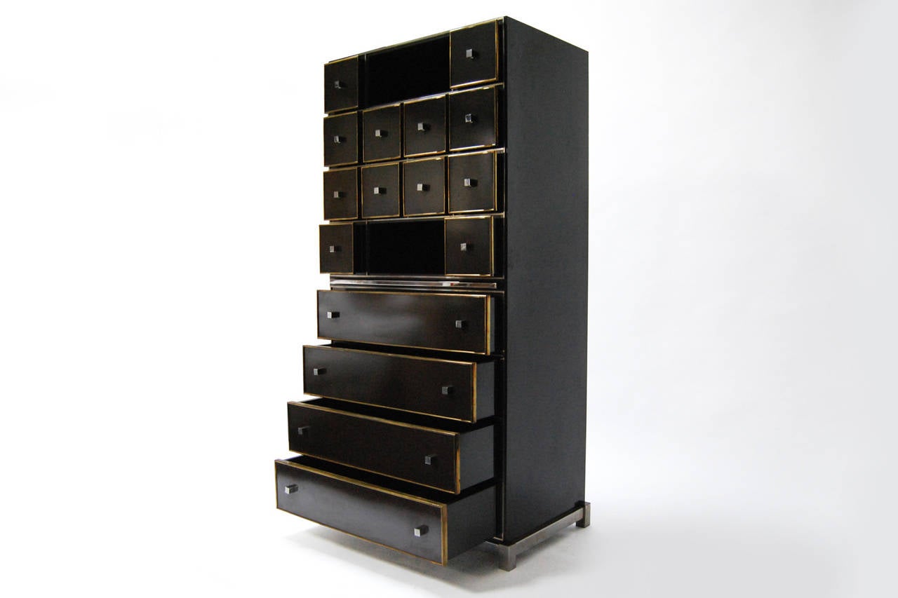 Elegant Lacquered Cabinet by Guy Lefevre for Maison Jansen 3