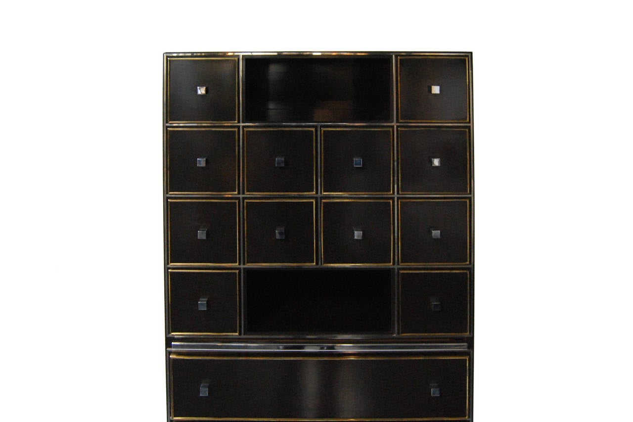 Elegant Lacquered Cabinet by Guy Lefevre for Maison Jansen 5