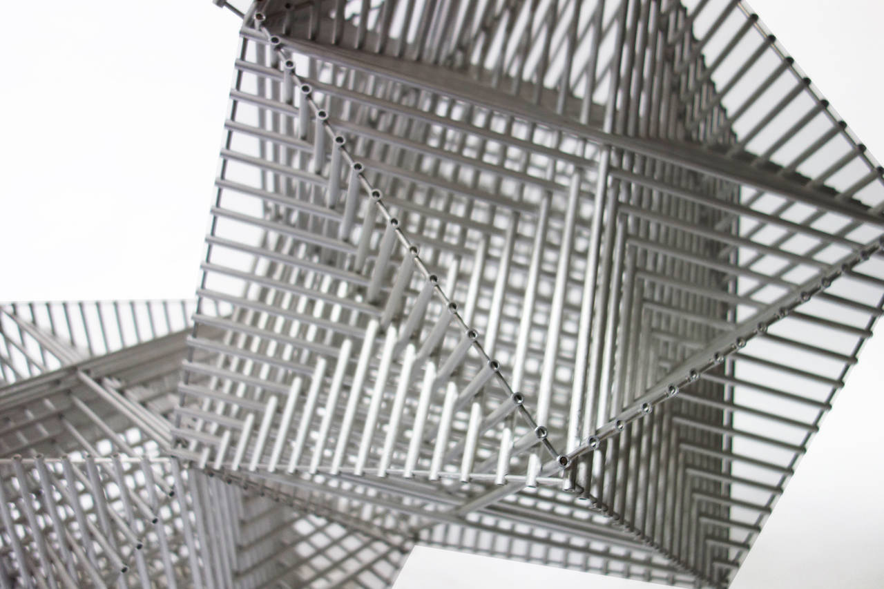 Aluminum Sculpture by Bertil Herlow Svensson For Sale