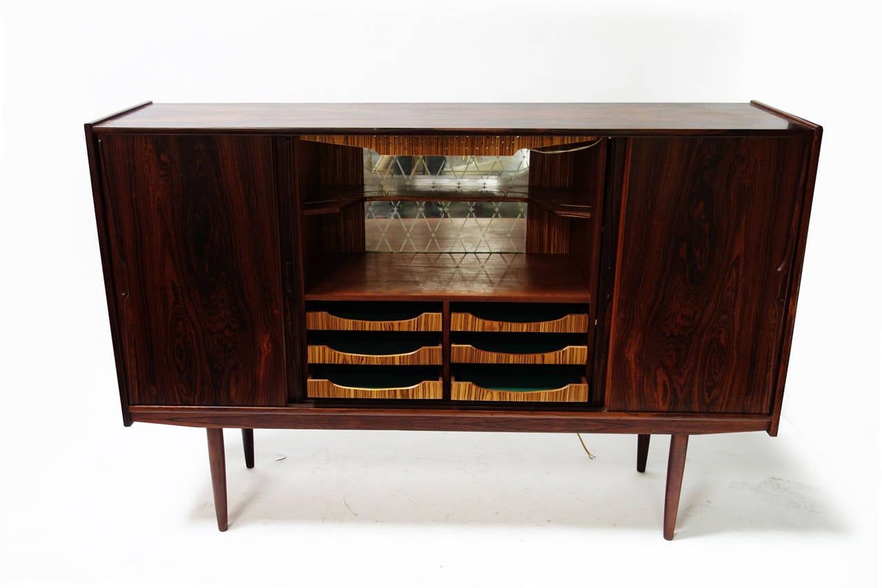 Rosewood Dresser with Four Sliding Doors at 1stDibs