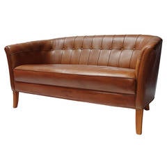 Two-Seat Leather Sofa