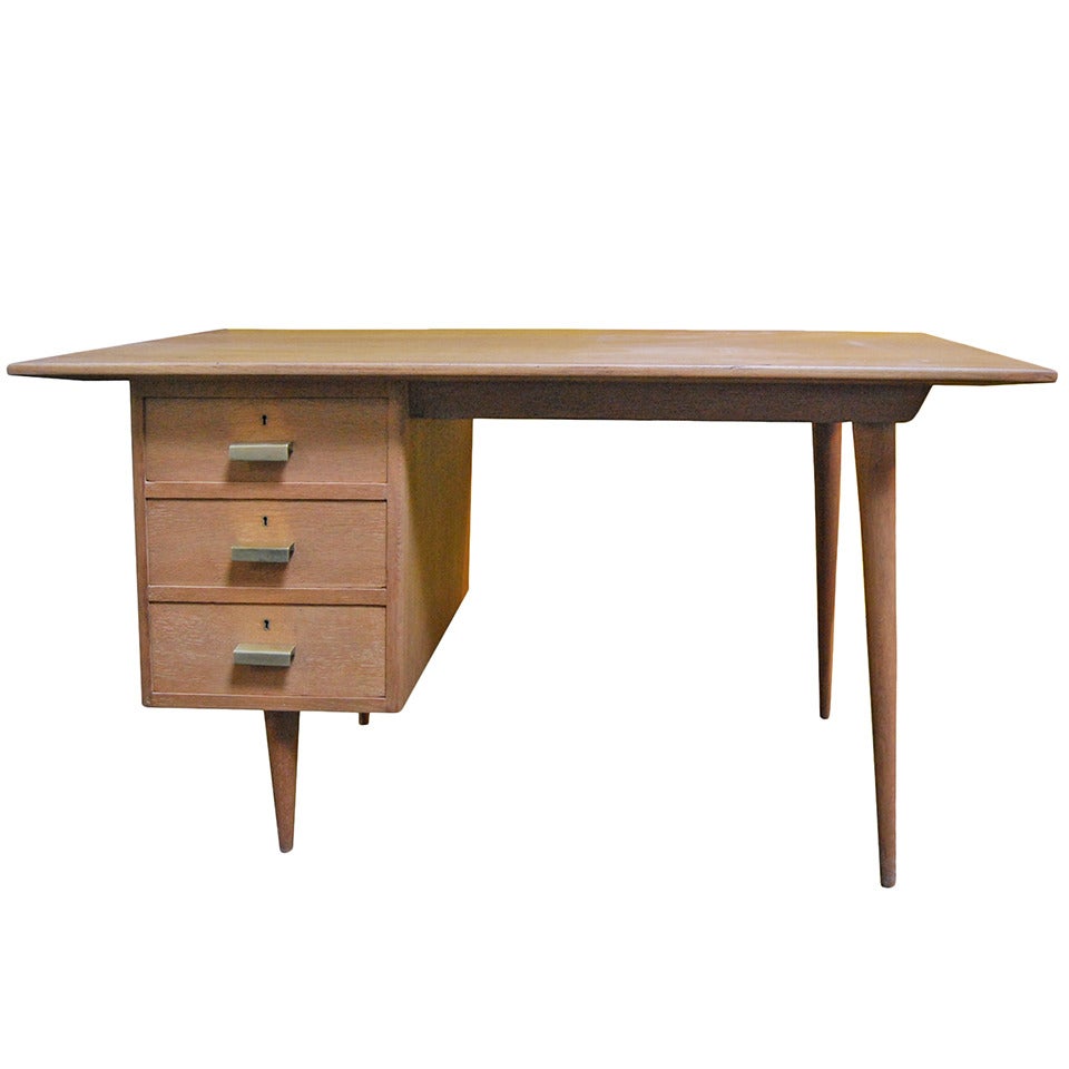 Limewashed oak desk