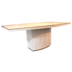 Willy Rizzo Travertine Dining Table