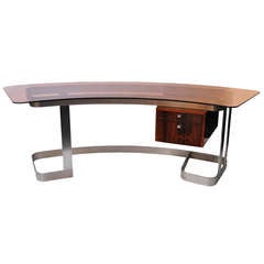 Glass and Steel Desk