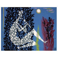 "Clair de Lune" Wool Tapestry by Marc Saint-Saëns