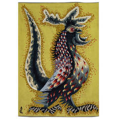 Vintage "Le coq" Tapestry by Jean Lurçat