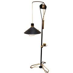 Floor lamp with moving balance