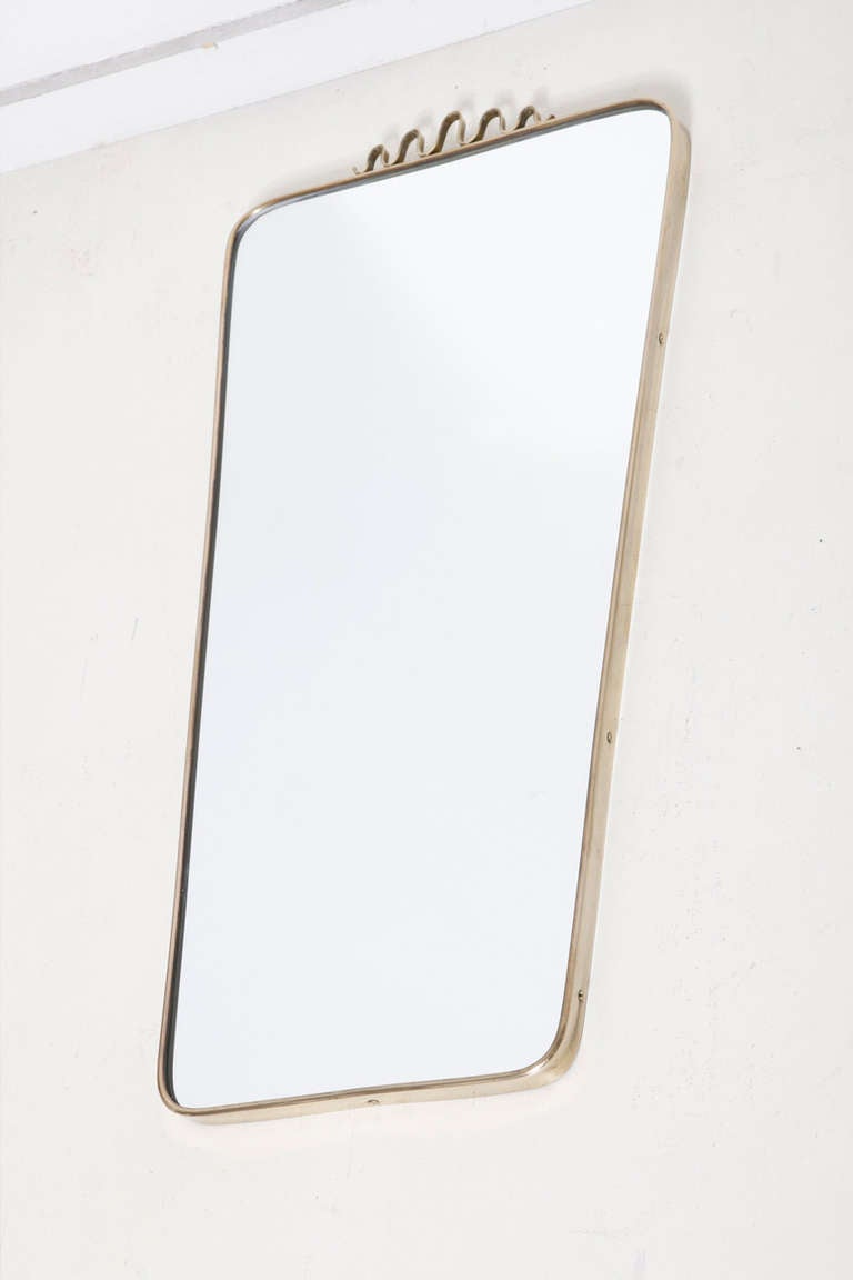 Elegant Italian Brass Mirror