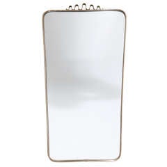 Elegant Italian Brass Mirror