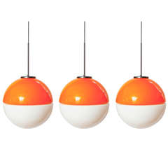 Set of Three Pendant Lamps by Vistosi