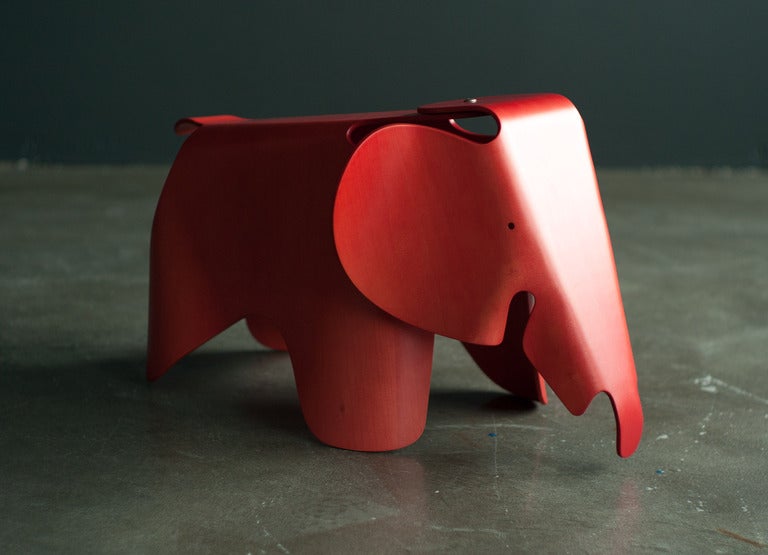 in 2007, Vitra launched a limited edition of the Plywood Elephant on the occasion of the 100th birthday of Charles Eames.  The response was enthusiastic and the 2000 copies of the 1945 design, authorized by the Eames Office and based with great