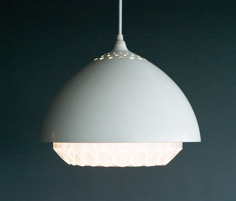 Mid-Century Modern Beehive pendant designed in 1969 by George Nelson Associates for Nessen.