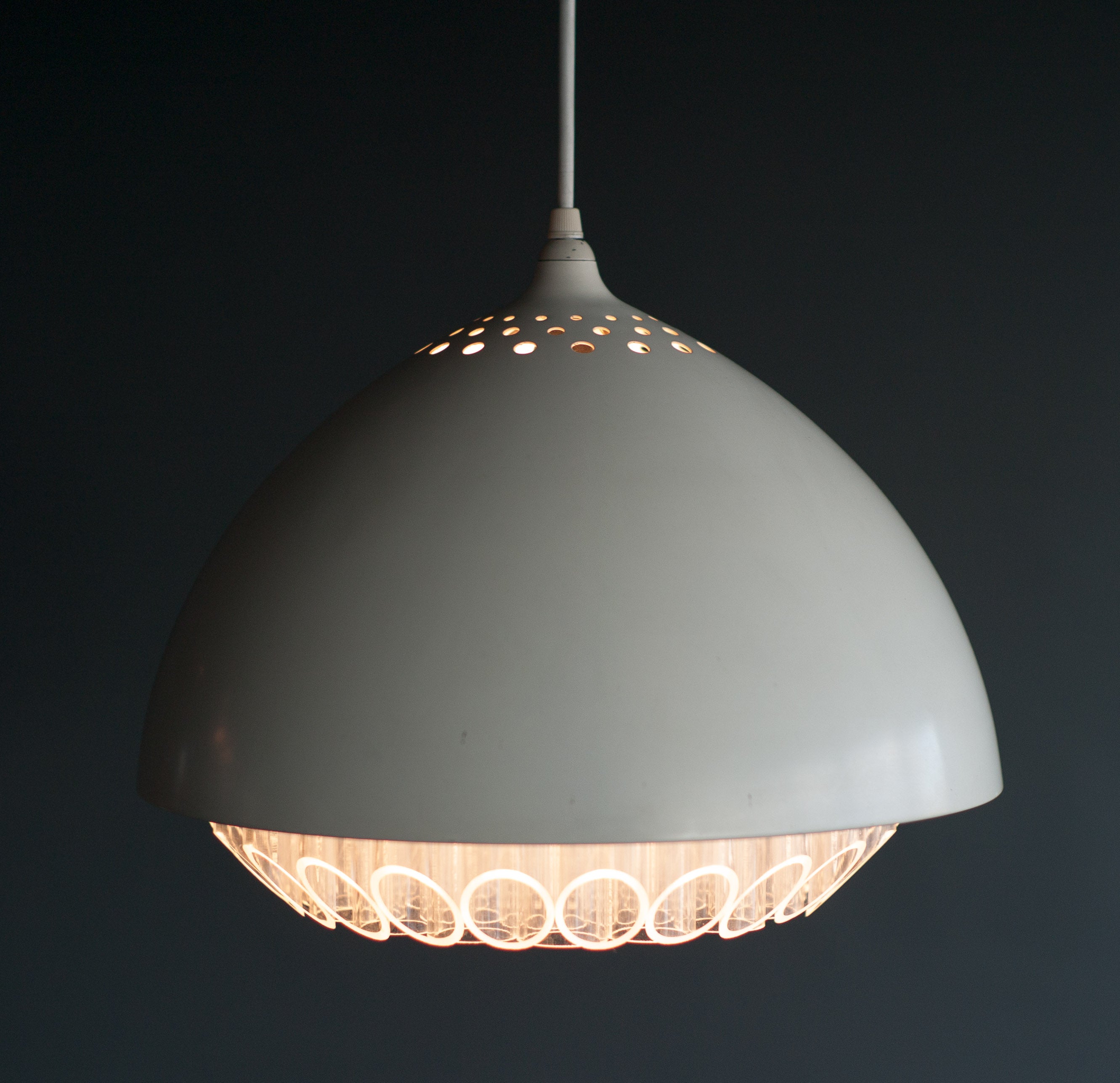Beehive pendant designed in 1969 by George Nelson Associates for Nessen.