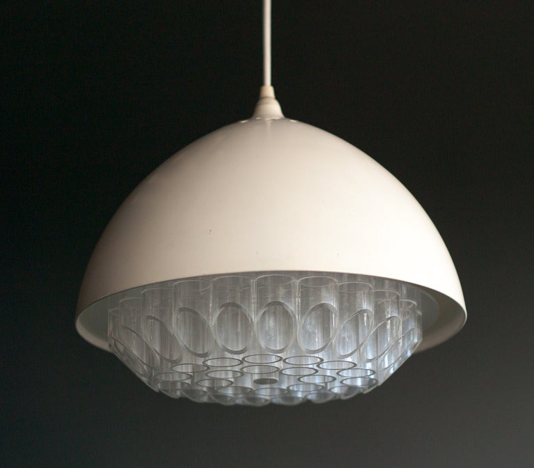 Beehive pendant designed in 1969 by George Nelson Associates for Nessen. In Good Condition In Dronten, NL
