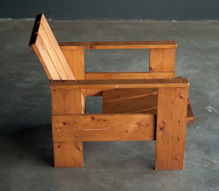 Mid-20th Century Gerrit Rietveld Crate Chair