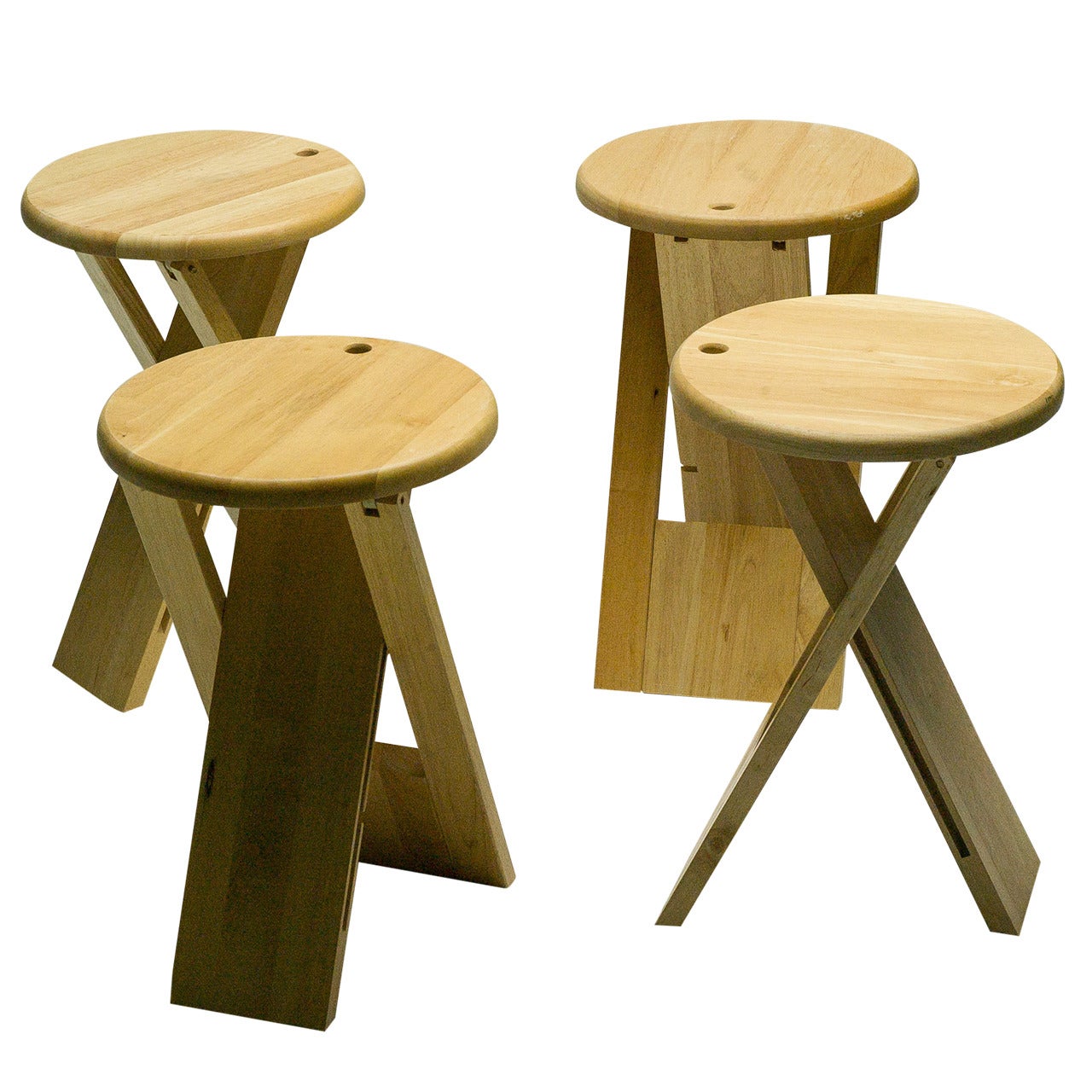 Set of Four 'TS' Stools by Roger Tallon for Sentou, Paris