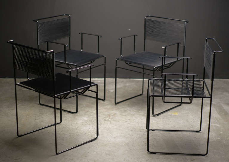 Spaghetti chairs, designed by Giandomenico Belotti 1