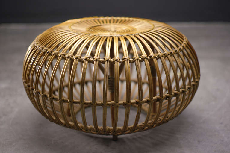 wicker pouf ottoman