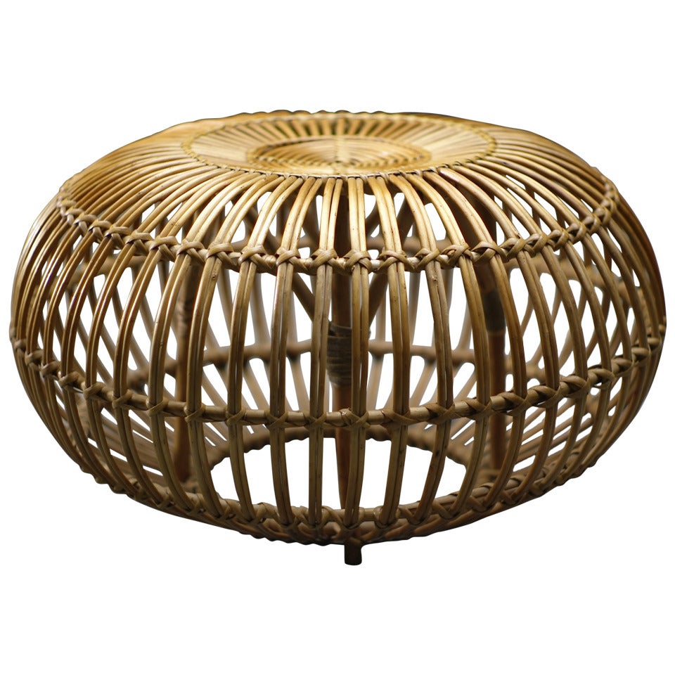 Franco Albini rattan pouf or ottoman