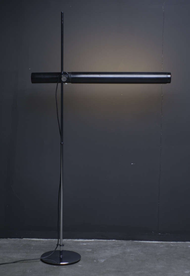 Dutch 1960's Industrial Fluorescent Tube Floor Lamp 3