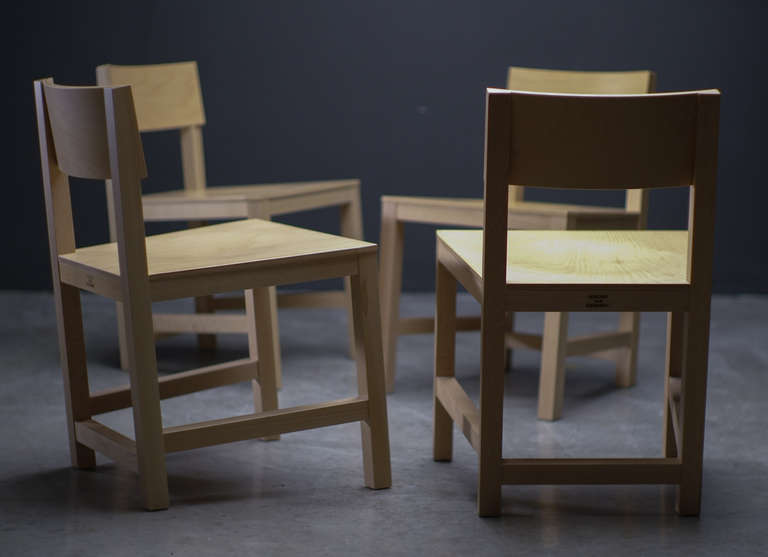 Modern Atelier van Lieshout AVL Dining Table with Four Chairs
