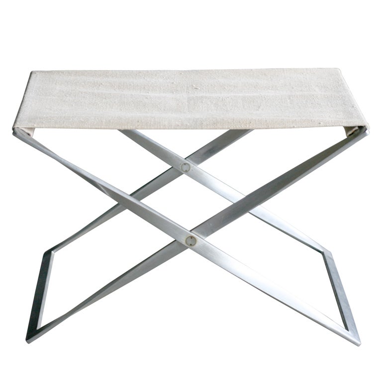 Poul Kjaerholm PK91 folding stool, canvas